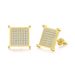 Full diamond hip-hop Earrings men's Zircon micro inlaid cross Thread Earrings popular jewelry_ipsvogv.com
