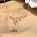 New Ribbon Knot Clavicle Chain Bowknot Tassel Zircon Necklace Light Luxury High-end Design Gift_ipsvogv.com