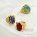 New Fashion Personality Viking Rune Trendy Simple Colorful Men's Ring_ipsvogv.com