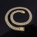Unisex Jewelry Fashion New 14mm Diamond Full Drill Men And Women Alloy Necklace Hip Hop Style Rap Cuban Chain_ipsvogv.com