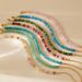 Mixed Color Crystal Bead Design Handmade Bracelet Real Gold Electroplating New Turquoise Color Stone Bracelet_ipsvogv.com