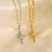 Zircon Quadrangular Star Cross Necklace With Female Minority Design, High Grade, Temperament, Cold Wind Hip Hop Pendant_ipsvogv.com