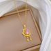 【 】 Pink Star Moon Light Luxury Charm Gorgeous Full Diamond Necklace Women's Versatile Clavicle Chain Titanium Steel_ipsvogv.com