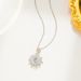 Gold Crystal Flower Personalized Design Zircon Titanium Steel Necklace, Female Internet Red, Light Luxury Sense, Collar_ipsvogv.com