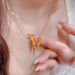 Dreamy Tassel Necklace, Women's Drip Slip Set Rain Butterfly Clavicle Chain, Exquisite, Light High Luxury, Small_ipsvogv.com