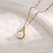 New style, sweet and slightly embellished with water droplets, pearl pendant, titanium steel necklace, women's high-end_ipsvogv.com