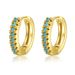 Colored Zircon Ear Clips, Micro Inlaid Geometric Earrings Simple And Personalized Earrings_ipsvogv.com