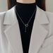 【 Full body titanium steel 】 Cat tassel minimalist gold necklace in the stove, female ins mesh red collarbone chain_ipsvogv.com