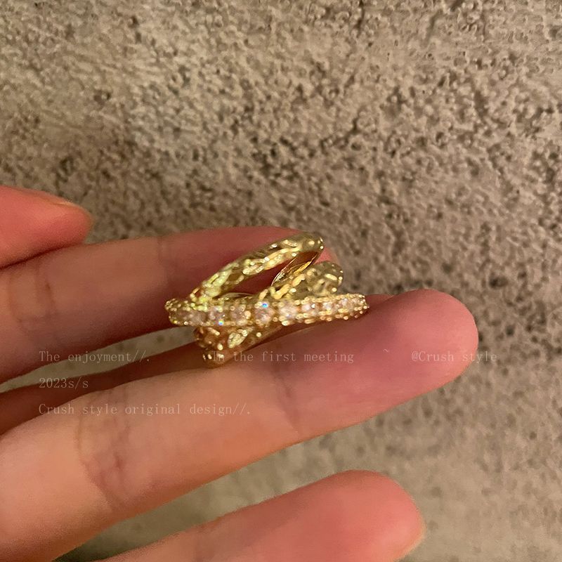 【 2312 People Collection 】 Multi Layer Zircon Open For Women, Light Luxury, Niche Design, High-end Feel, Index Finger_ipsvogv.com