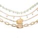 Personalized Gold Shell Exaggerated Chain Bracelet Handwoven Jelly Color Beaded Pearl Set Of 4_ipsvogv.com