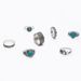 Hot Selling Jewelry, Fashionable Bohemian Style Turquoise Rose Totem, 7-piece Set Of Rings For Women_ipsvogv.com