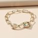 Gold Plated Fashion Personality Chain Bracelet For Women Retro Diamond Emerald Snake Bracelet_ipsvogv.com