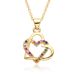 Heart Shaped Clavicle Necklace For Girls - Micro Inlaid Love Pendant, Minimalist & Elegant Chain Jewelry_ipsvogv.com