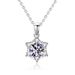 Pure Silver Moissani Snowflake Necklace, Non Fading Women's Pendant, Light Luxury, Niche High-end Feeling, Collarbone_ipsvogv.com