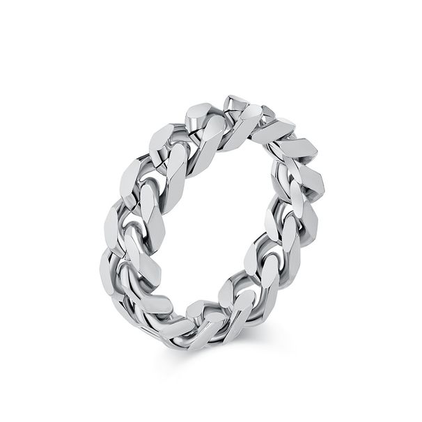 INS neutral light luxury style stainless steel chain ring ring trendy fashion wear titanium steel hand accessories_ipsvogv.com