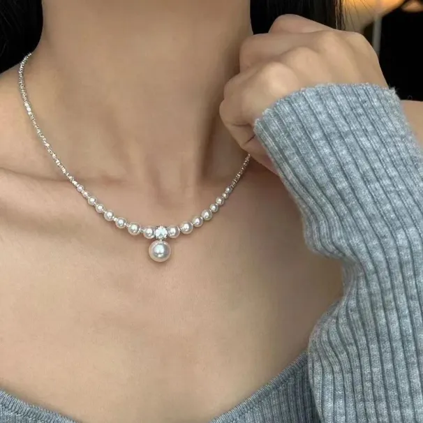 Designer Women Choker New Party Wedding Gift Brand Pearl Necklace Gold Plated High Sense Jewelry_ipsvogv.com