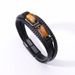 Tiger Eye For Men Multi-layer Rope Leather Stone Bead Magnetic Clasp Bracelet Men's Jewelry_ipsvogv.com