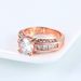 Unisex fashion women's engagement ring zircon plated rose gold_ipsvogv.com