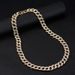 Cuban chain necklace fashion hip hop necklace with diamond Cuban chain Necklaces_ipsvogv.com
