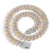 Men’s Jewelry Set Fashion Hip Hop Necklace 15mm Bubble Chain Three Color Cuban Chain Pavé Zircon Personality Trend Brand Men's Hip Hop Jewelry_ipsvogv.com