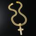 Hiphop Bundle Cross Pendant Full Diamond Cuban Chain Hip Hop Punk Style Jewelry_ipsvogv.com