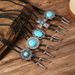 New Trendy Turquoise Lace-Shaped Cross Alloy Oil-Drip PU Women's Polo Collar Necklace Jewelry_ipsvogv.com