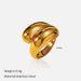 Women’s Jewelry Set Fashion Simple Double Layer Cross Ring Stainless Steel Plated Gold Niche Light Luxury Ring Jewelry_ipsvogv.com