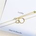 Geng Hui Jewelry S Pure Silver Necklace Cross Double Ring Circle Gold Clavicle Chain_ipsvogv.com