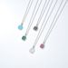 Simple Natural Amazonite Moonstone Rhodonite Pendant S925 Silver Plated Gold Necklace_ipsvogv.com