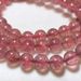 Natural Three Circle Buddha Bead Girl Pink Strawberry Crystal Bracelet_ipsvogv.com