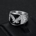 Men's Jewelry Set Fashion Stainless Steel Gold Plated Wings Flying Domineering Men's Ring_ipsvogv.com