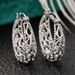 Cao Shiagete Wind Carving Hollow Pattern Exaggerated Banquet Buckles Vine Earrings_ipsvogv.com