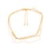New snake bone chain cross chain multi-layer alloy necklace two-piece women's European and American choker accessories_ipsvogv.com