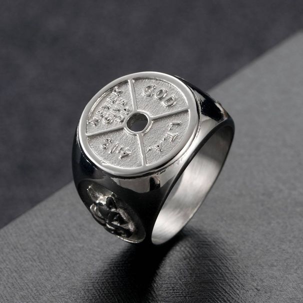 Titanium steel fitness sports men's ring bodybuilding rhino head power ring exercise give up jewelry_ipsvogv.com