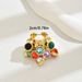 Unisex Niche Light Luxury Style Women's Open Adjustable Ring Personality Inlaid With Colored Gemstone Plain Ring Index Finger Ring_ipsvogv.com