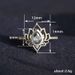 Cao Shi Made An Old Flame Shaped Lotus Chinese Style Wide Face Ring, Personalized Single Ring_ipsvogv.com