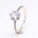 Women's Jewelry Crown Ring Ring White Copper Plated Silver Shining Crown Hollow Pair Ring Female Fashion_ipsvogv.com