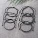 Square Round Rivet Flat Beads Round Beads Black Gallstone Hand Woven Bracelet Personality Adjustable Bracelet_ipsvogv.com