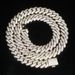 Hip Hop New 12mm Wide Cuban Chain Necklace Zircon Men's Necklace_ipsvogv.com