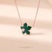 Ivy S925 SilverEmerald Pendant Necklace Female Design Light Luxury Clavicle Chain_ipsvogv.com