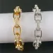 Simple Square Three-dimensional Box Full Of Rhinestones Hiphop Trendy Cuban Chain Thick Bracelet_ipsvogv.com