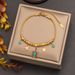 Hot Selling Gold-plated Stainless Steel Niche Light Luxury French Turquoise Star Pendant Necklace_ipsvogv.com