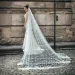 Hair Jewelry 3D Flowers Bridal Long Cathedral 1 Layer Soft Wide Veil With Comb Wedding Accessories For Bride V93_ipsvogv.com