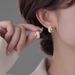 Women's Jewelry French Retro Metal Arc Earrings Light Luxury Niche Design Fashion Temperament Pearl Earrings Versatile Earrings_ipsvogv.com