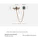 Designer Bee Tassel Brooch Vintage Personality Chain Emerald Corsage Collar Suit Jacket Pin Accessory_ipsvogv.com
