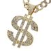 Unisex Popular Hip Hop Jewelry HIPHOP Dollar Pendant Necklace Hip Hop Men's Necklace Pendant_ipsvogv.com