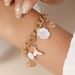 Mermaid Tail Set Beach Shell Pearl Jewelry Bracelet_ipsvogv.com