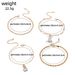 New Style Personalized Gold Butterfly Adjustable 4-piece Set Of Ankle Chain Accessories_ipsvogv.com