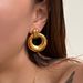 Spot Factory INS Plated Titanium Steel Retro Polished Hoop Earrings Dancer Jewelry_ipsvogv.com
