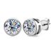 Simple and versatile Mosang stone earrings for women with circular edging, niche fashion S sterling silver jewelry_ipsvogv.com